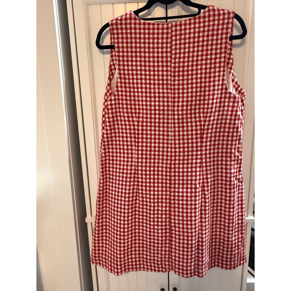 Abercrombie & Fitch Red Gingham Mini Dress Sz LP NWT - Picture 3 of 7